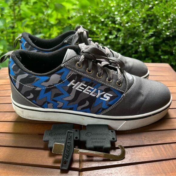 Heely’s size 7 Men’s skate shoes Grey & Blue/Black Camo - Picture 1 of 16